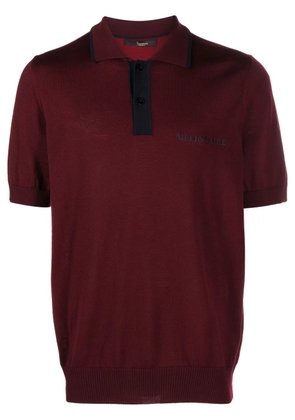 Billionaire logo-embroidered merino polo shirt