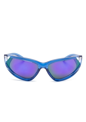 Balenciaga Eyewear shield-frame mirrored sunglasses - Blue