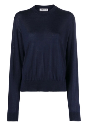 Jil Sander ribbed crew neck jumper - Blue