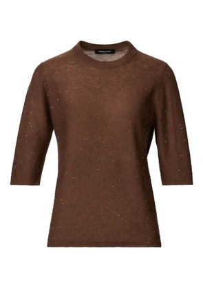 Fabiana Filippi short-sleeve sweater - Brown