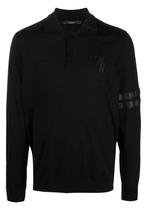Billionaire logo-patch silk blend jumper - Black