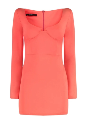 Alex Perry long-sleeve mini dress - Orange