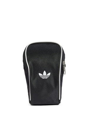 adidas logo-print messenger bag - Black