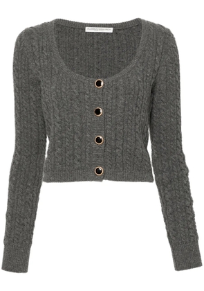 Alessandra Rich knitted wool cardigan - Grey