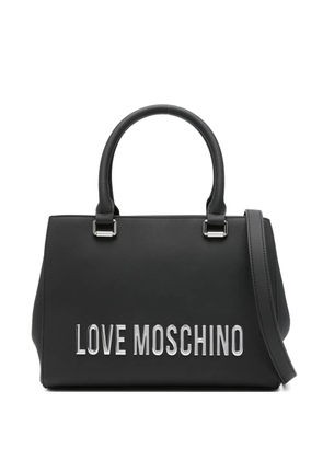 Love Moschino logo-lettering shoulder bag - Black