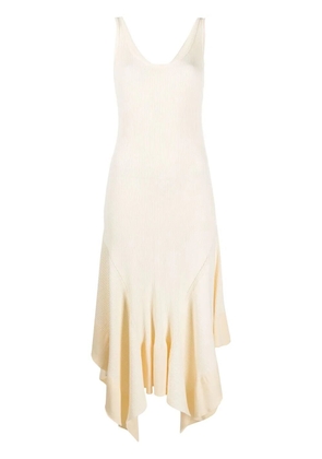 Stella McCartney rib-detail asymmetric dress - Neutrals
