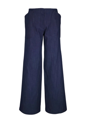 Zero + Maria Cornejo Eda patch-pocket trousers - Blue