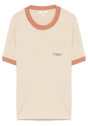 Chloé logo-print T-shirt - Neutrals
