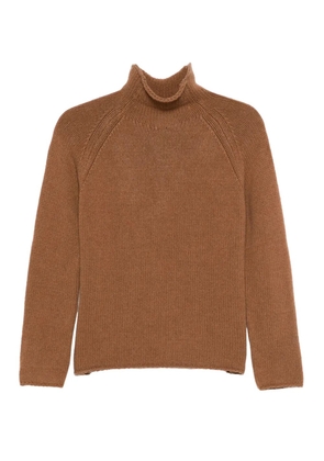 SCAGLIONE mock-neck raglan-sleeve sweater - Brown