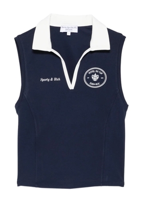 Sporty & Rich sleeveless polo top - Blue
