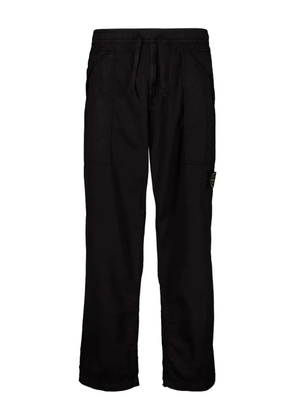 Stone Island drawstring straight-leg trousers - Black