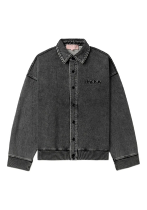 BAPY BY *A BATHING APE® logo-embroidered button-down shirt - Grey