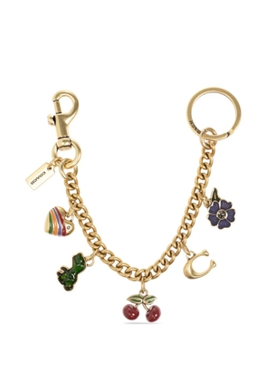 Coach charm-embellished keychain - Gold