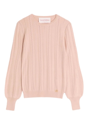Valentino Garavani VLogo Signature ribbed sweater - Pink