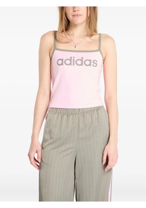 adidas logo-print tank top - Pink