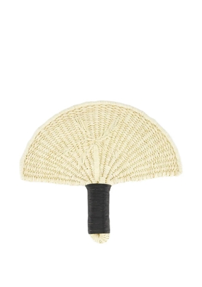 Sensi Studio woven straw hand fan - Neutrals