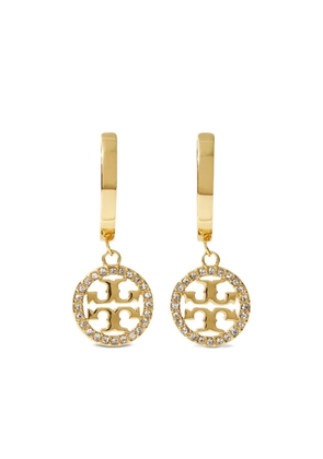Tory Burch crystal-embellished hoop earrings - Gold