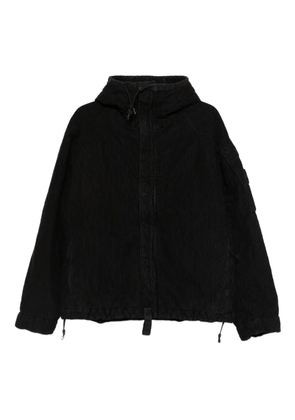 Stone Island hooded corduroy jacket - Black