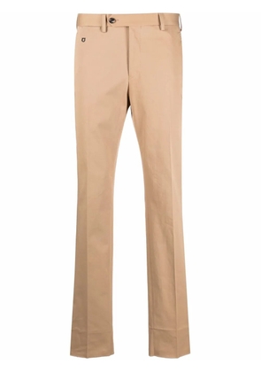 Ferragamo Cotton Gabardine straight-leg trousers - Neutrals