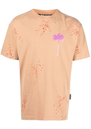 Palm Angels PXP Painted cotton T-shirt - Brown