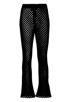 Alanui A Love Letter To India macramé trousers - Black