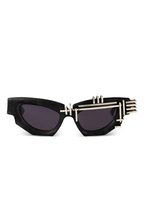 Kuboraum metallic-appliqué sunglasses - Black