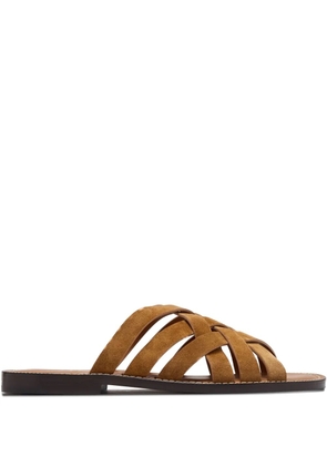 Brunello Cucinelli woven leather sandals - Brown