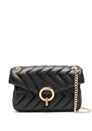 SANDRO Yza quilted leather shoulder bag - Black
