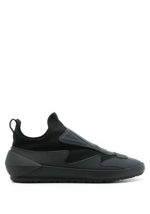 Ferragamo panelled slip-on sneakers - Black