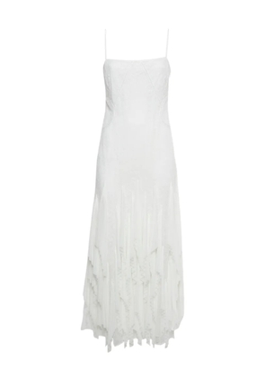 Simkhai lace pleated maxi dress - White