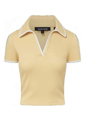 Veronica Beard contrast-piping ribbed top - Yellow