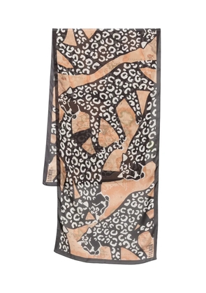 ALVIERO MARTINI 1° CLASSE mix-print scarf - Black