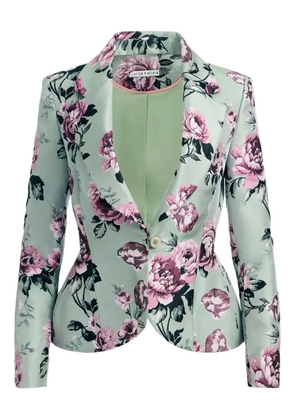 alice + olivia floral-print tailored blazer - Green