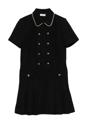 SANDRO button-embellished mini dress - Black