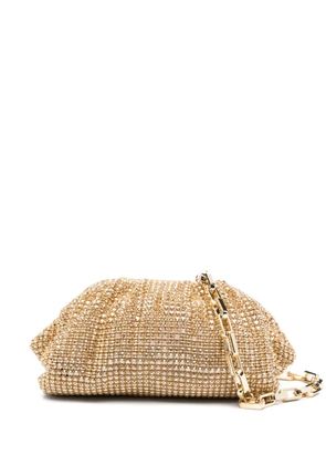 Self-Portrait Chainmail clutch bag - Gold