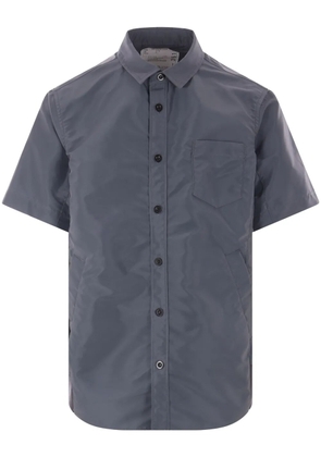 sacai short-sleeved twill shirt - Grey
