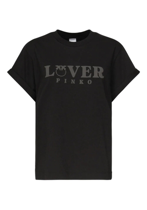 PINKO logo-print short-sleeve T-shirt - Black