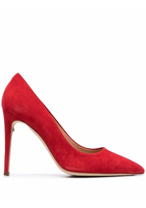 Ferragamo pointed 110mm suede pumps - Red