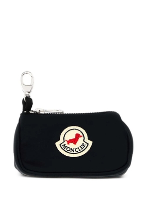 Moncler x Poldo logo-patch dog bag holder - Black