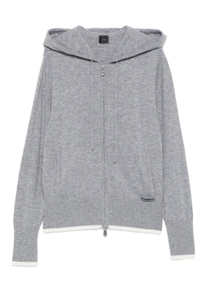 PINKO hooded zip-up cardigan - Grey
