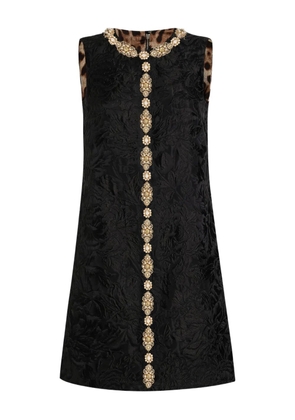 Dolce & Gabbana DNA floral-brocade sleeveless dress - Black