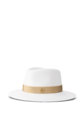 Maison Michel logo-plaque hat - White