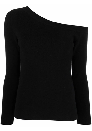 PAULA cold-shoulder knit jumper - Black