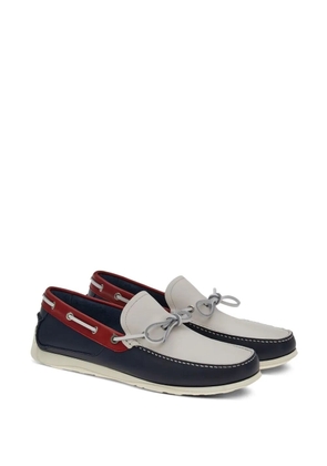 Ferragamo colour-block boat shoes - Blue