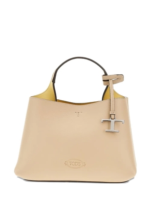 Tod's grained-leather tote bag - Neutrals