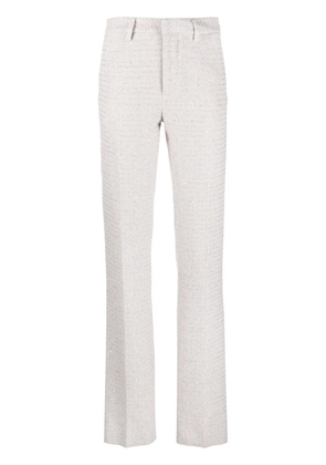 Alessandra Rich sequin-embellished tweed flared trousers - Pink