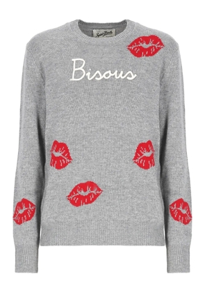 MC2 Saint Barth embroidered long-sleeved sweater - Grey