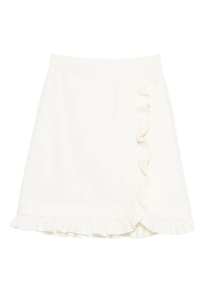 Valentino Garavani ruffled mini skirt - White