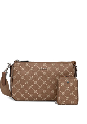 Joop! logo-patterned cross-body bag - Brown