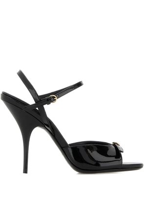 Miu Miu buckle leather sandals - Black